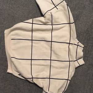 grid turtleneck sweater
